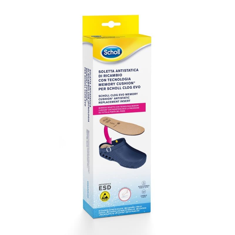 Scholl's Soletta Antistatica di Ricambio Clog Evo Taglia 37-38