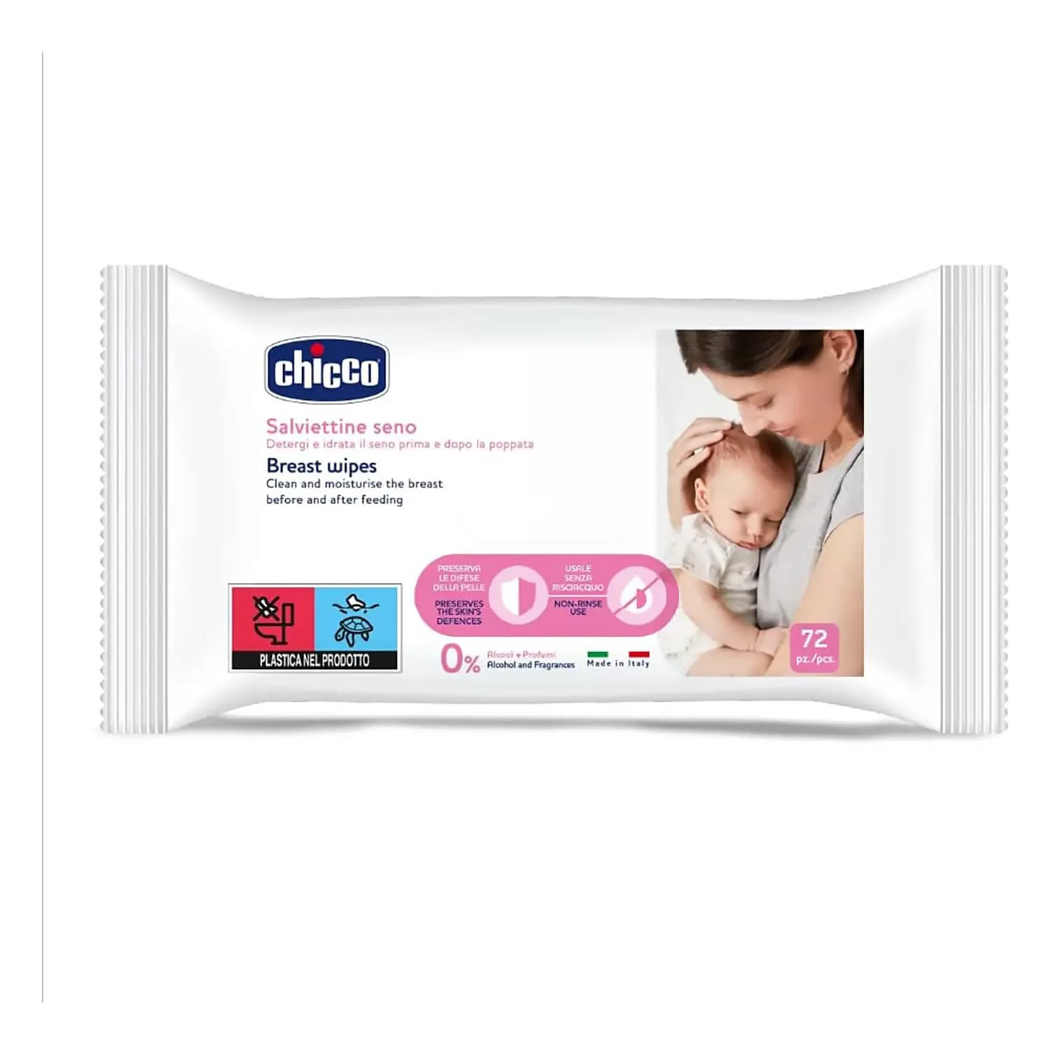 Chicco Salviette Detergenti Seno 72 Pezzi