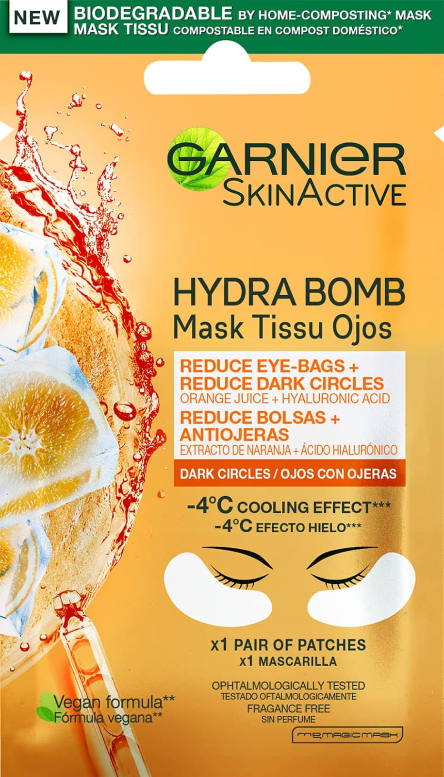 Garnier SkinActive Maschera Occhi Anti-Fatica Succo d'Arancia