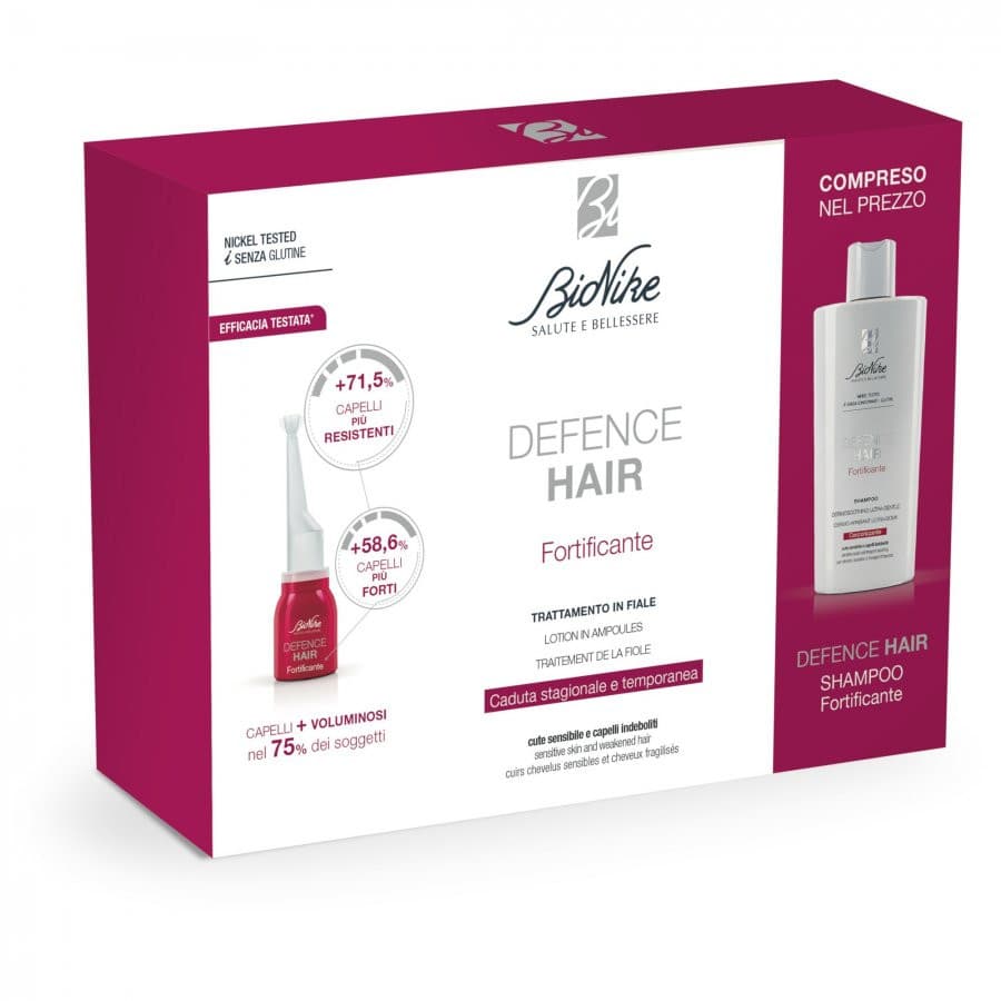Bionike Defence Hair Bipack Anticaduta Fortificante con Fiale e Shampoo