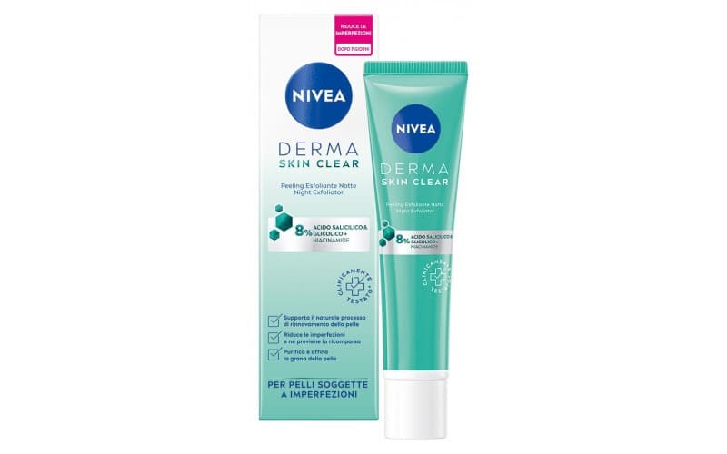 Nivea Derma Skin Clear Peeling Esfoliante Notte Anti-Imperfezioni 40ml