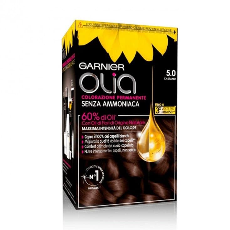 Garnier Olia Tintura Permanente per Capelli Colore Castano Moka 4.8