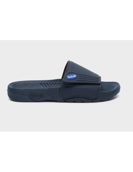 Scholl's Nautilus Ciabatte Unisex Blu Navy con Velcro Taglia 44 in PVC