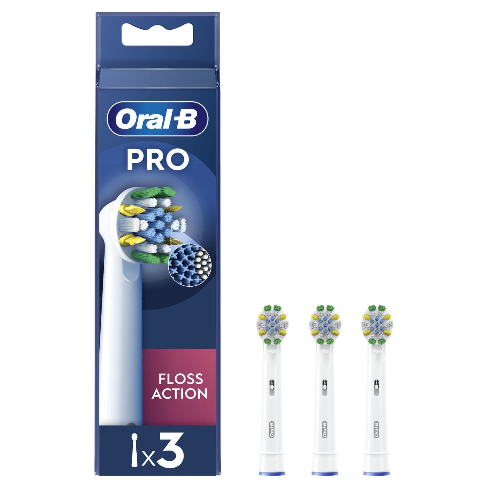 Oral-B Pro Floss Action Testine di Ricambio per Spazzolino Elettrico 3 Pezzi