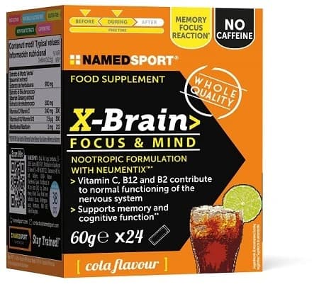Named X-Brain Focus & Mind Integratore per Memoria e Concentrazione 24 Stick Orosolubili