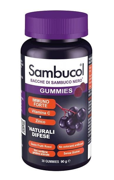 Named Sambucol Gummies Sistema Immunitario Sambuco Nero Vitamina C Zinco 30 Pezzi