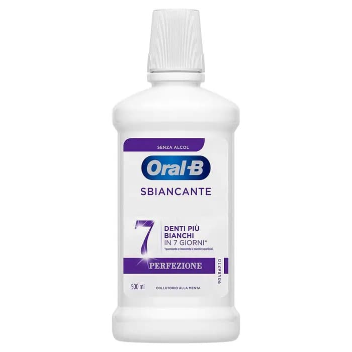 Oral-B 3D White Luxe Perfection Collutorio Sbiancante Menta Senza Alcol 500ml