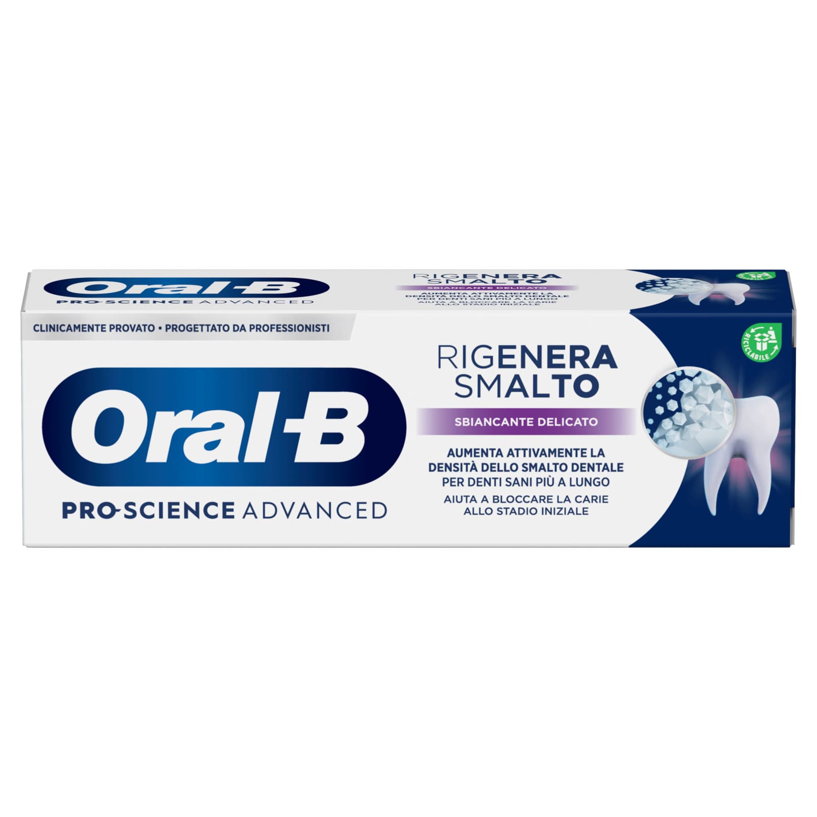 Oral-B Professional Rigenera Smalto Sbiancante Delicato Dentifricio Menta Eucalipto 75ml