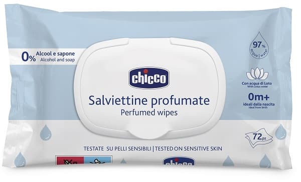 Chicco Salviettine Profumate con Plaquette 72 Pezzi