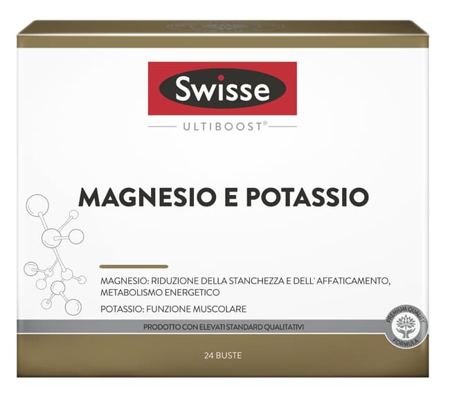 Swisse Magnesio e Potassio - Integratore per stanchezza ed affaticamento - 24 buste