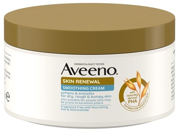 Aveeno Skin Renewal Crema Levigante - Crema corpo idratante pelle secca e ruvida con Avena Prebiotica - 300 ml