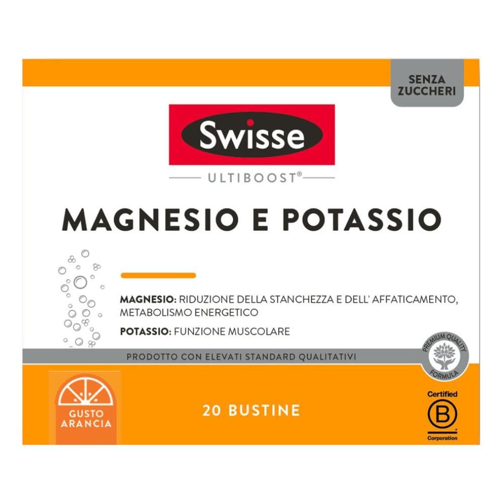 Swisse Magnesio e Potassio - Integratore per stanchezza ed affaticamento senza zuccheri - 24 buste