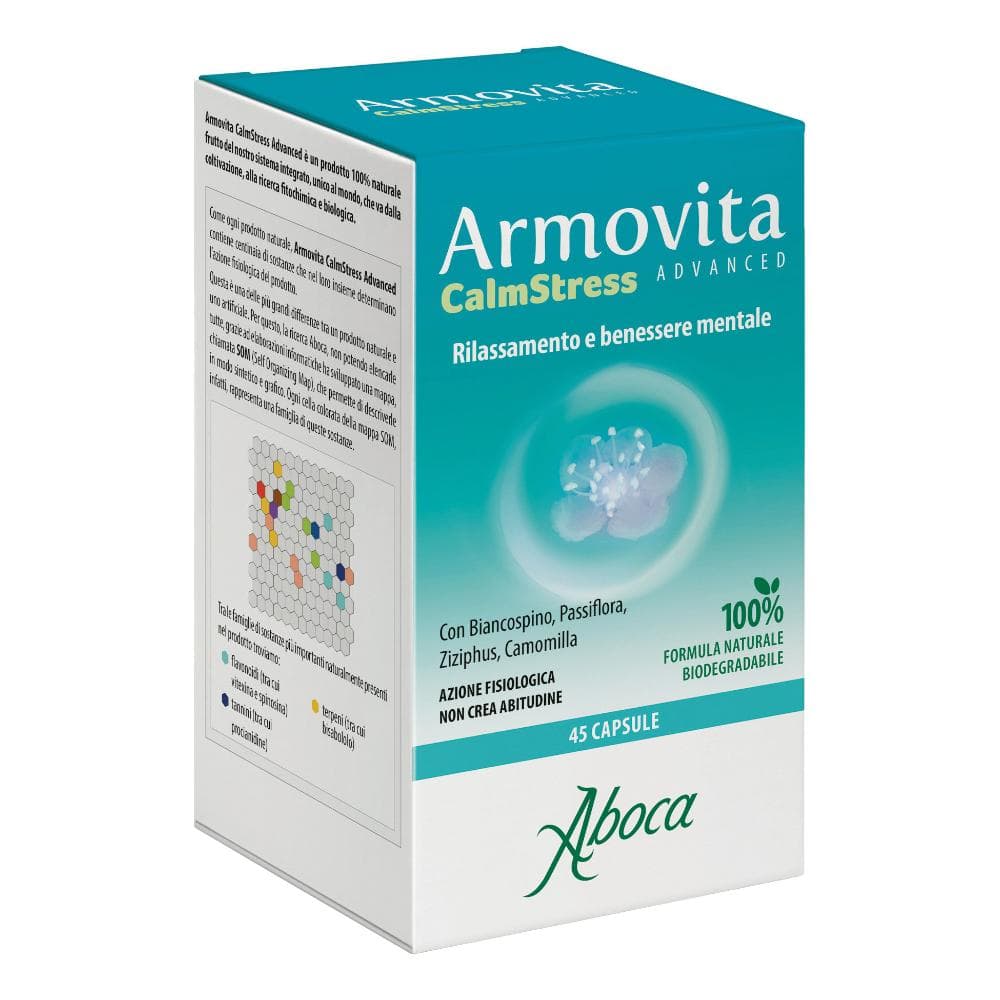 Aboca Armovita Calmstress Advanced - Integratore per il benessere e il rilassamento mentale - 45 compresse