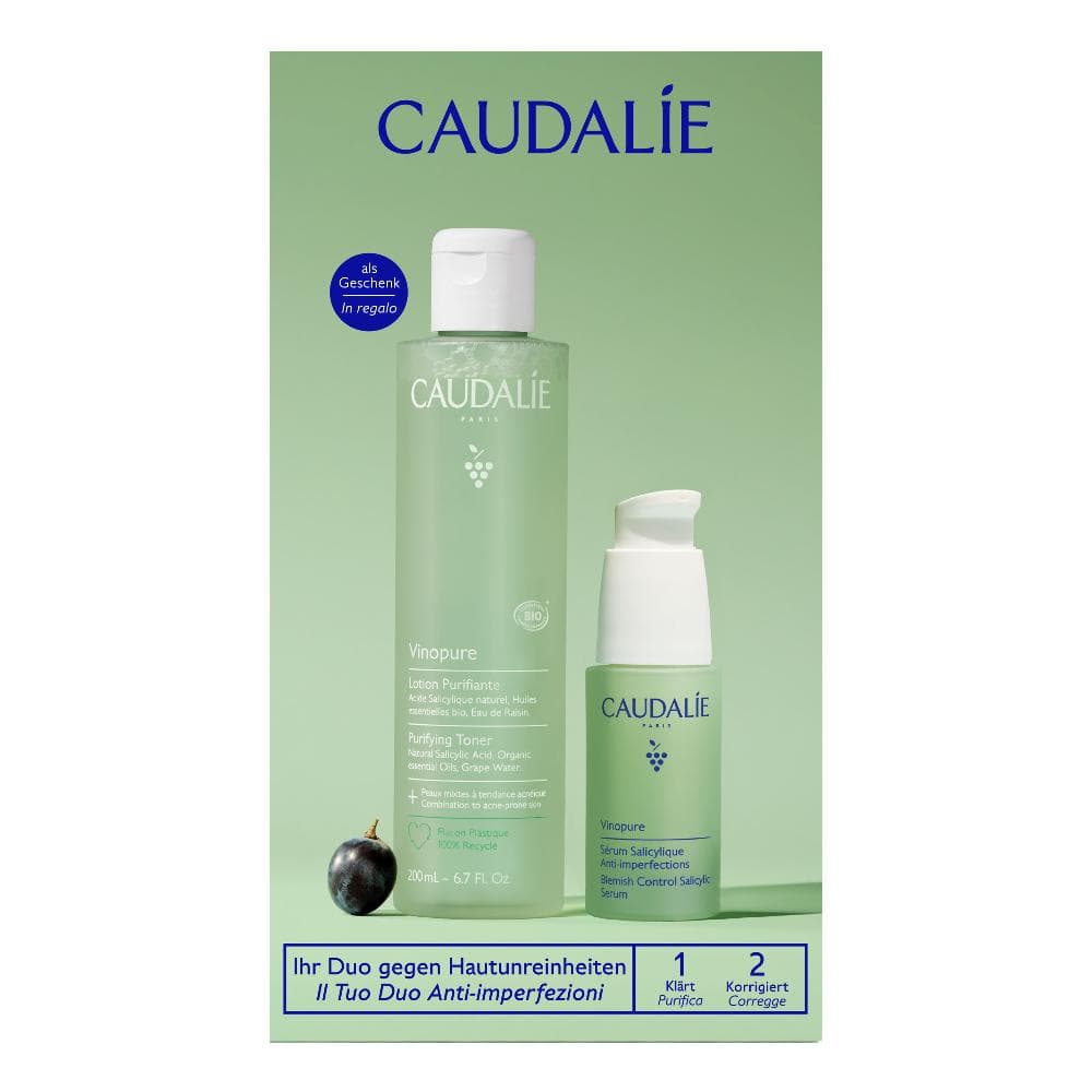 Caudalie Vinopure 2026 Cofanetto Anti-imperfezioni - Siero viso 30 ml + Lozione viso 200 ml
