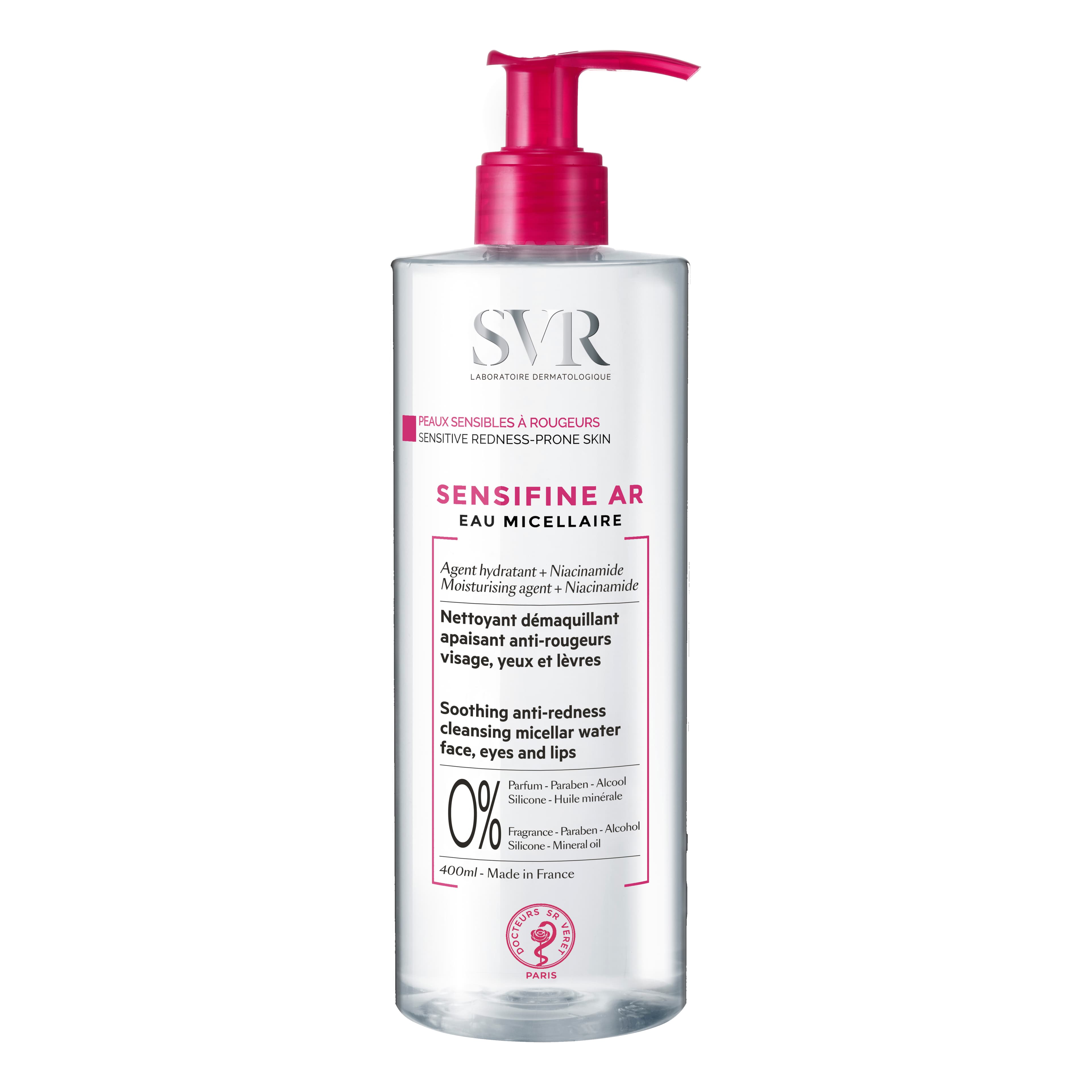 SVR Sensifine Ar Eau Micellaire - Acqua micellare per pelle sensibile con arrossamenti - 400 ml
