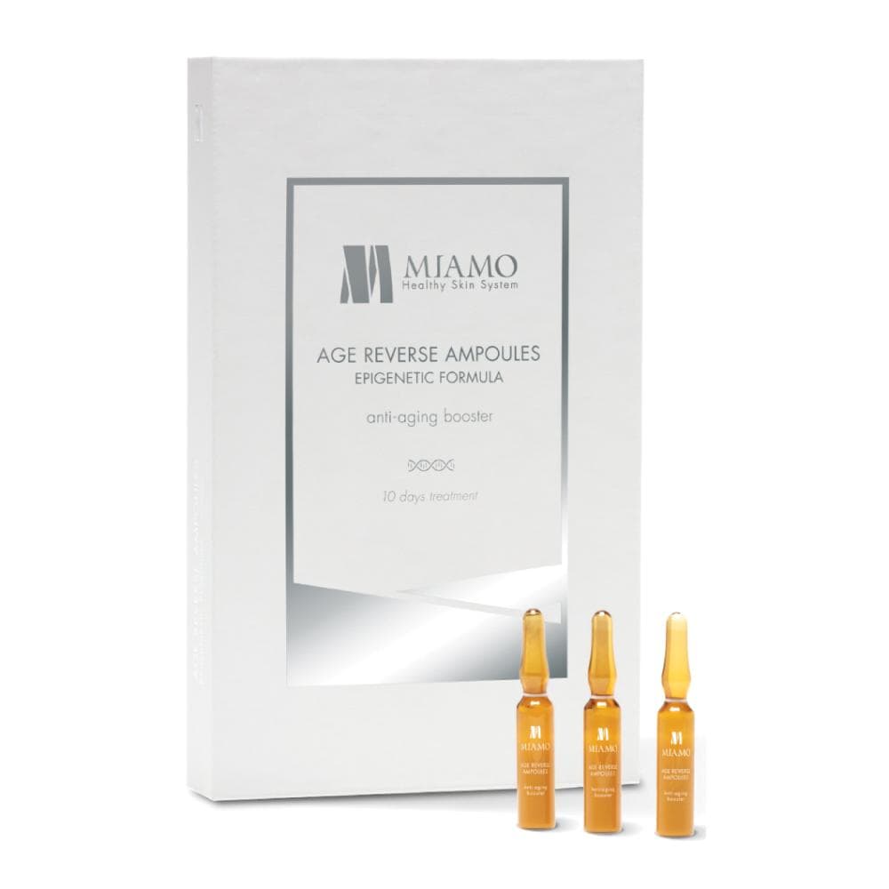 Miamo Age Reverse Ampoules Epigenetic Formula - Siero viso antietà globale - 10 fiale da 2 ml