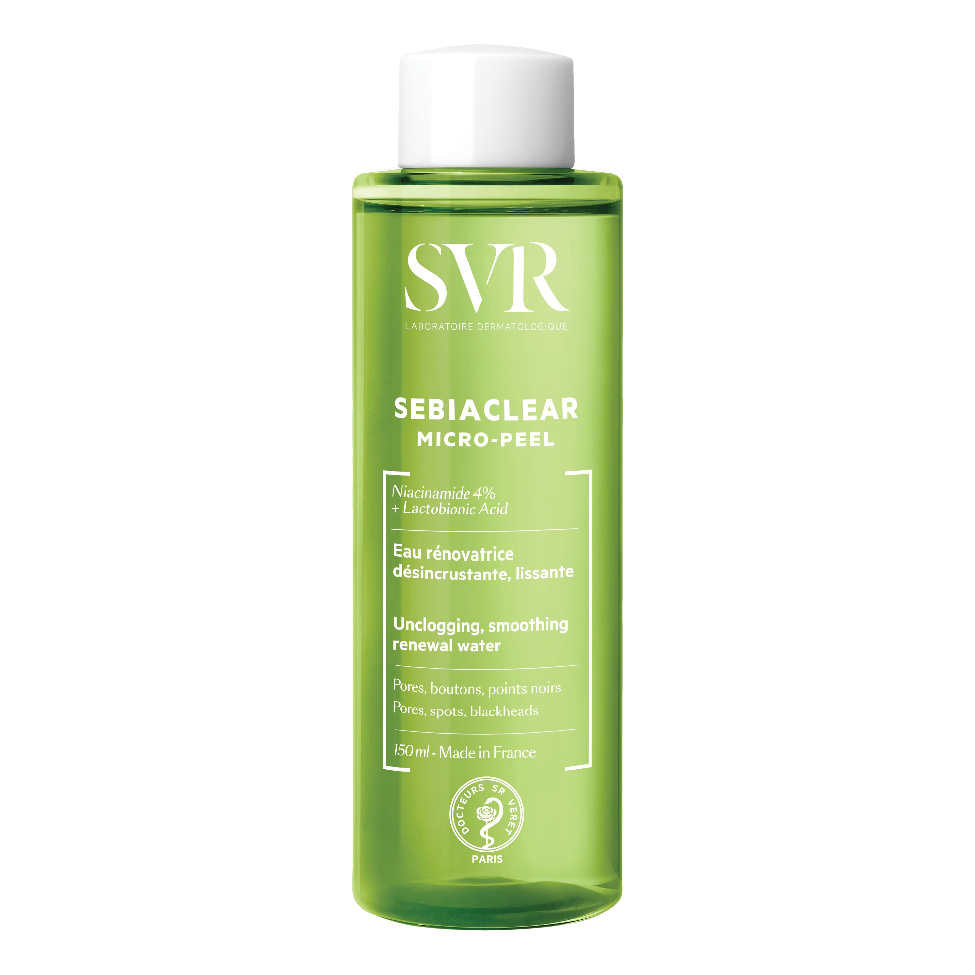 Svr Sebiaclear Micro-Peel - Acqua rinnovatrice levigante per il viso - 150 ml