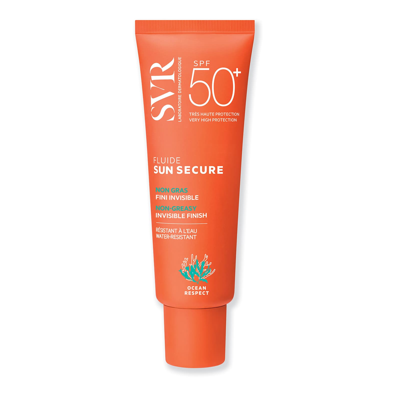 SVR Sun Secure Fluide Viso SPF 50+ - Protezione solare viso tocco secco per bambini e adulti - 50 ml