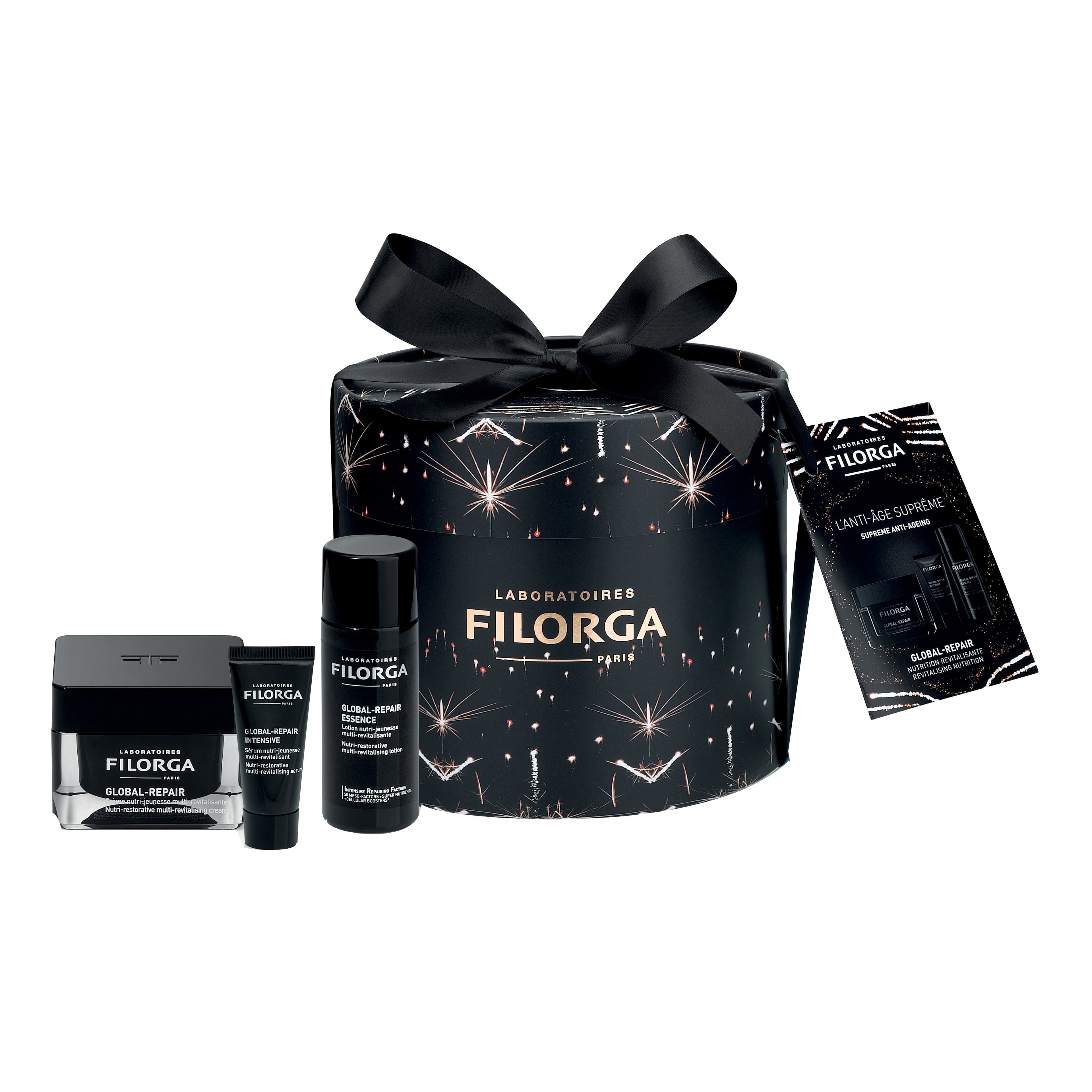 Filorga Cofanetto di Natale Global Repair - Crema antietà globale 50 ml + Siero rivitalizzante 7 ml + Lozione nutriente 50 ml