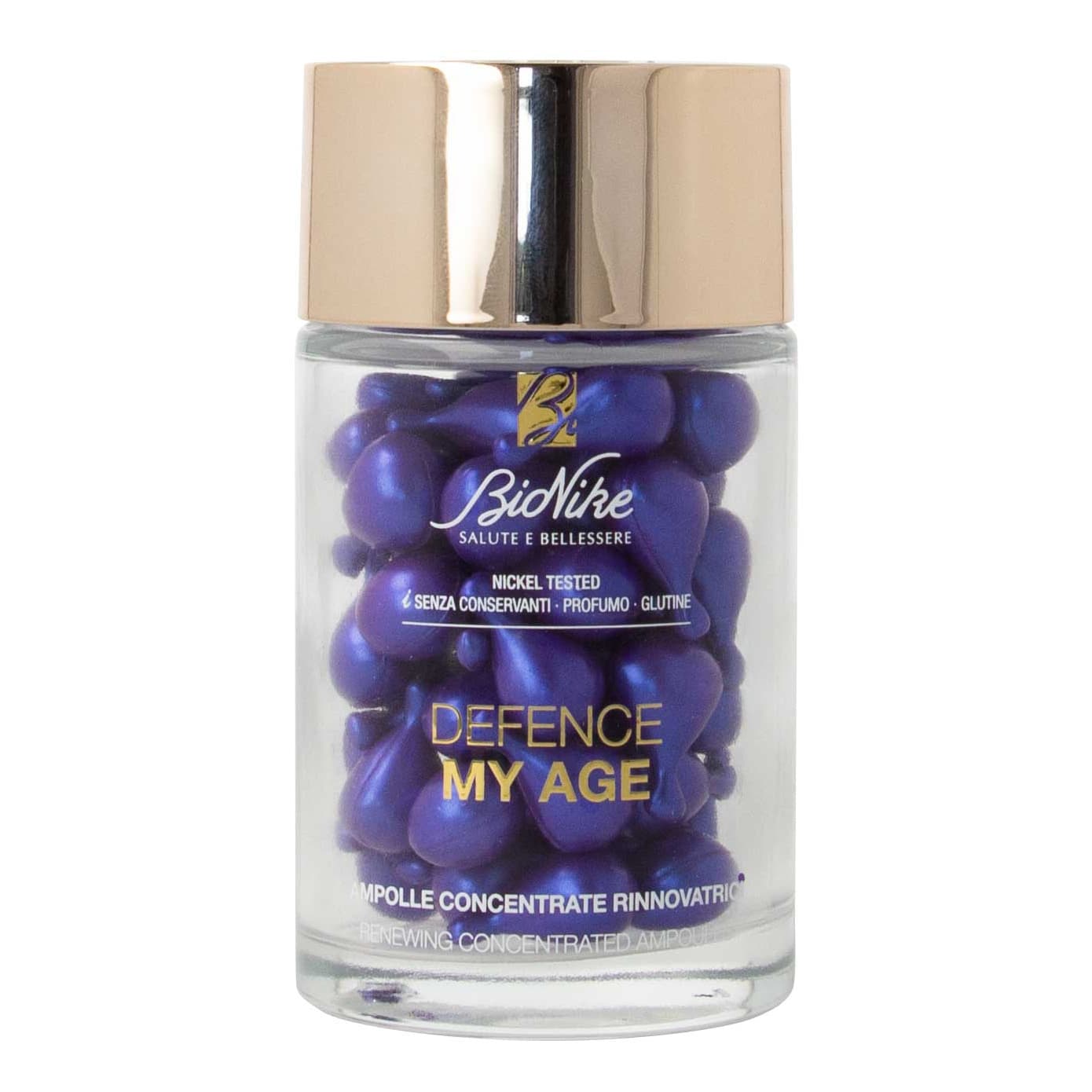 Bionike Defence My Age Ampolle Rinnovatrici - Concentrato viso idratante ed illuminante - 60 ampolle monodose