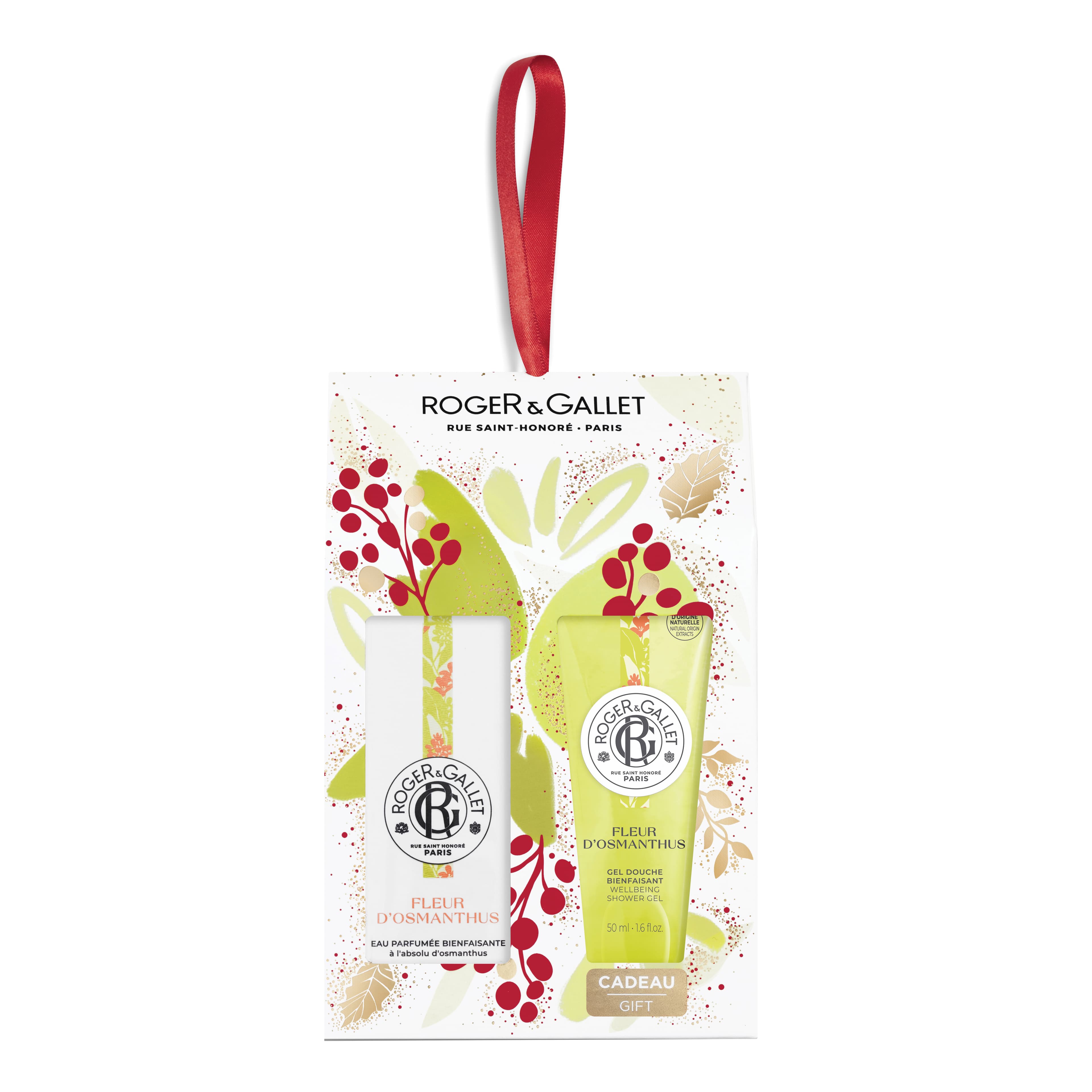 Roger&Gallet Cofanetto di Natale Fleur D'Osmanthus - Acqua profumata 30 ml + Gel doccia 50 ml