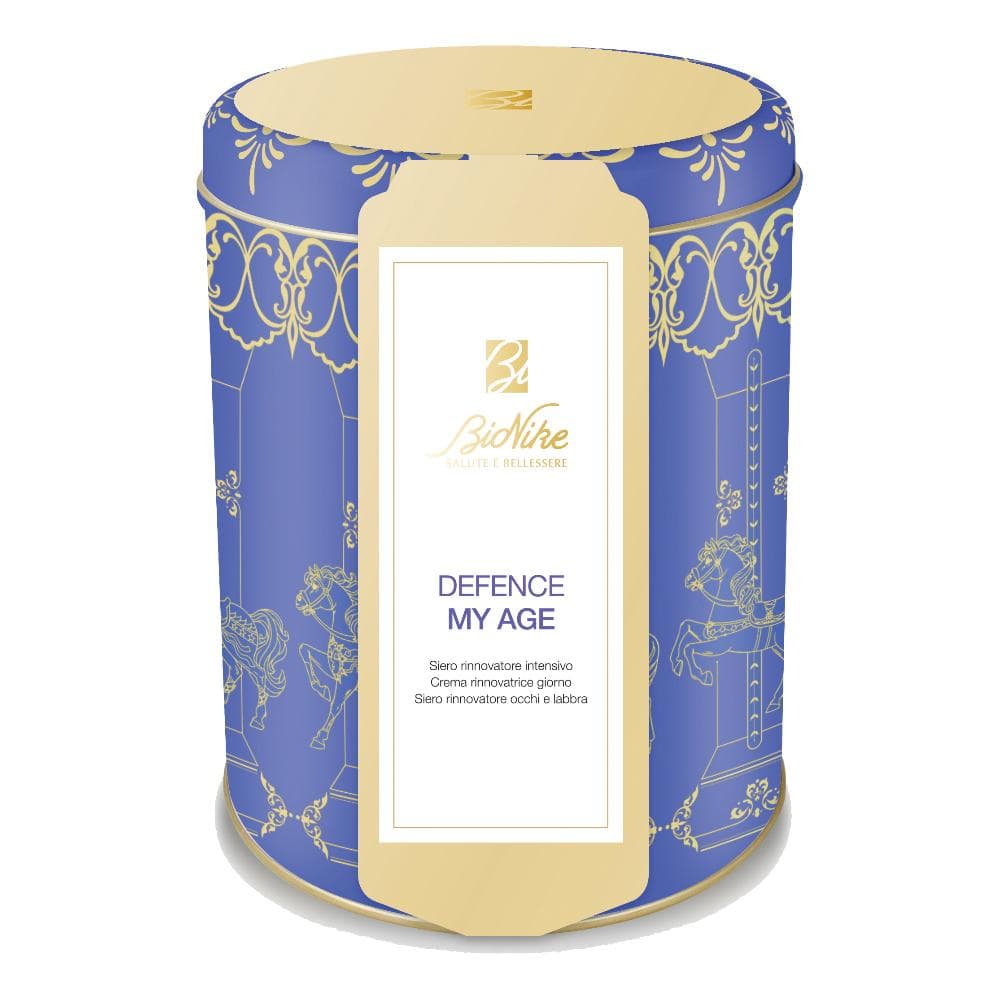 Bionike Cofanetto di Natale 2023 Defence My Age - Siero viso 30 ml + Crema giorno 50 ml + Siero occhi e labbra 15 ml