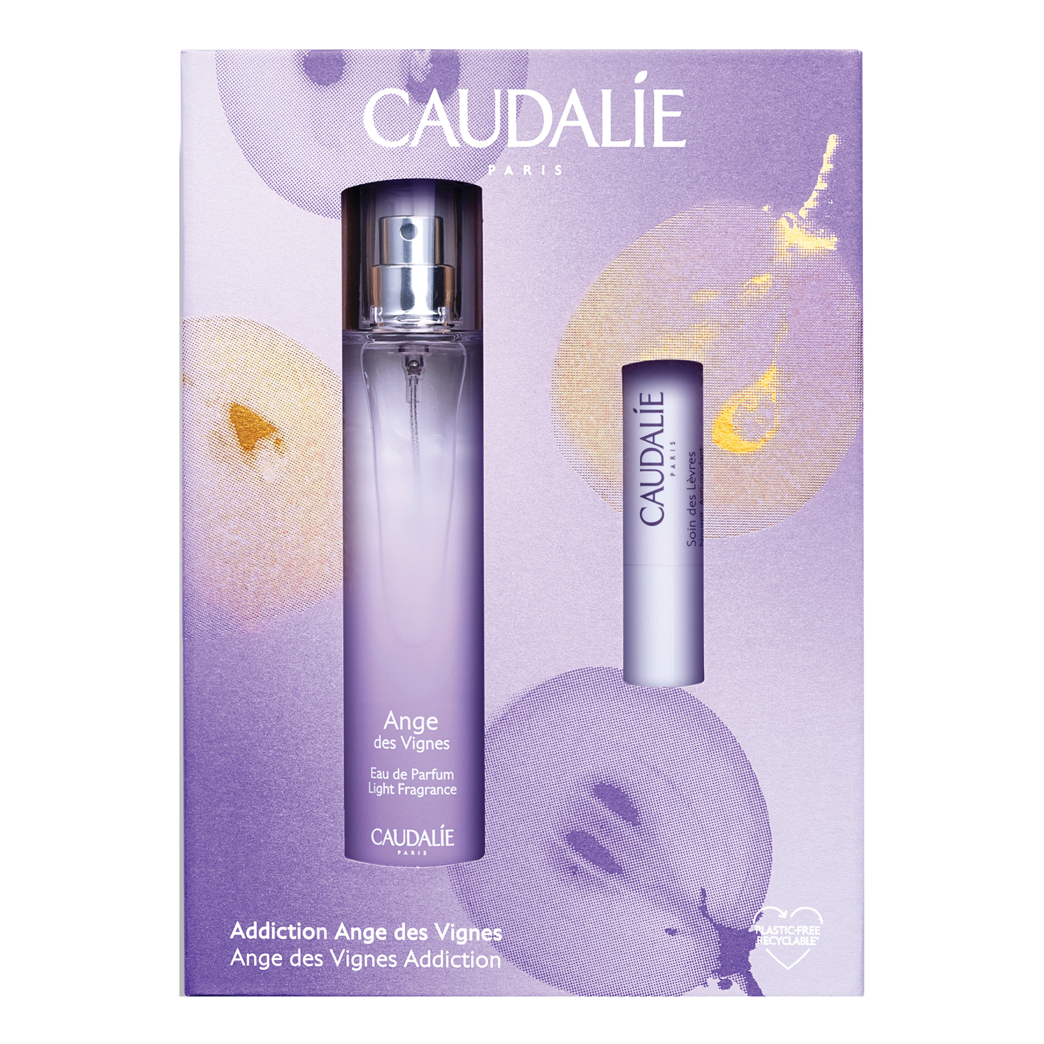 Caudalie Cofanetto di Natale 2023 Duo Profumato - Eau De Parfum Ange des Vignes 50 ml + Vinotherapist stick labbra