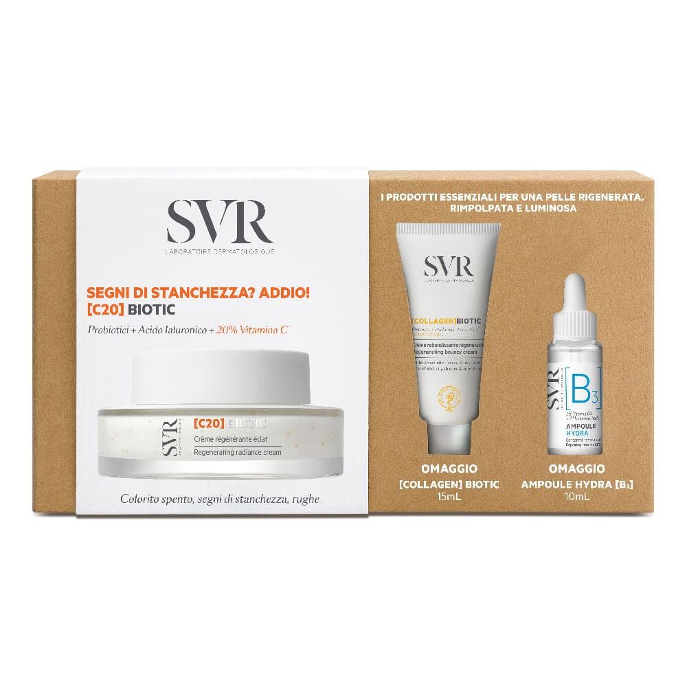 Svr Cofanetto Routine Illuminante - C20 Biotic crema illuminante + Collagen biotic crema rigenerante + Ampoule Hydra B3 concentrato idratante