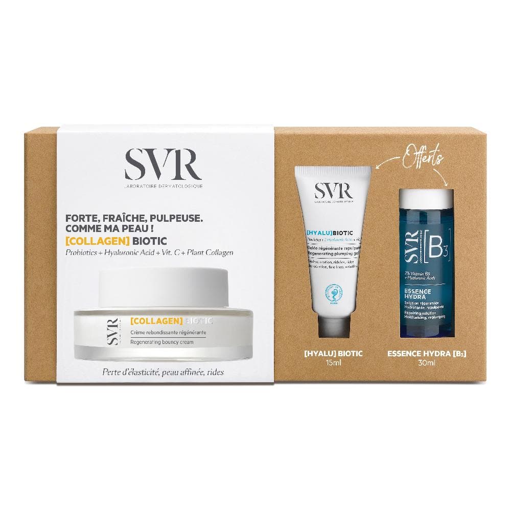 Svr Cofanetto Antirughe - Collagen Biotic crema rigenerante + Hyalu Biotic crema rimpolpante + Essence Hydra B3 essenza idratante