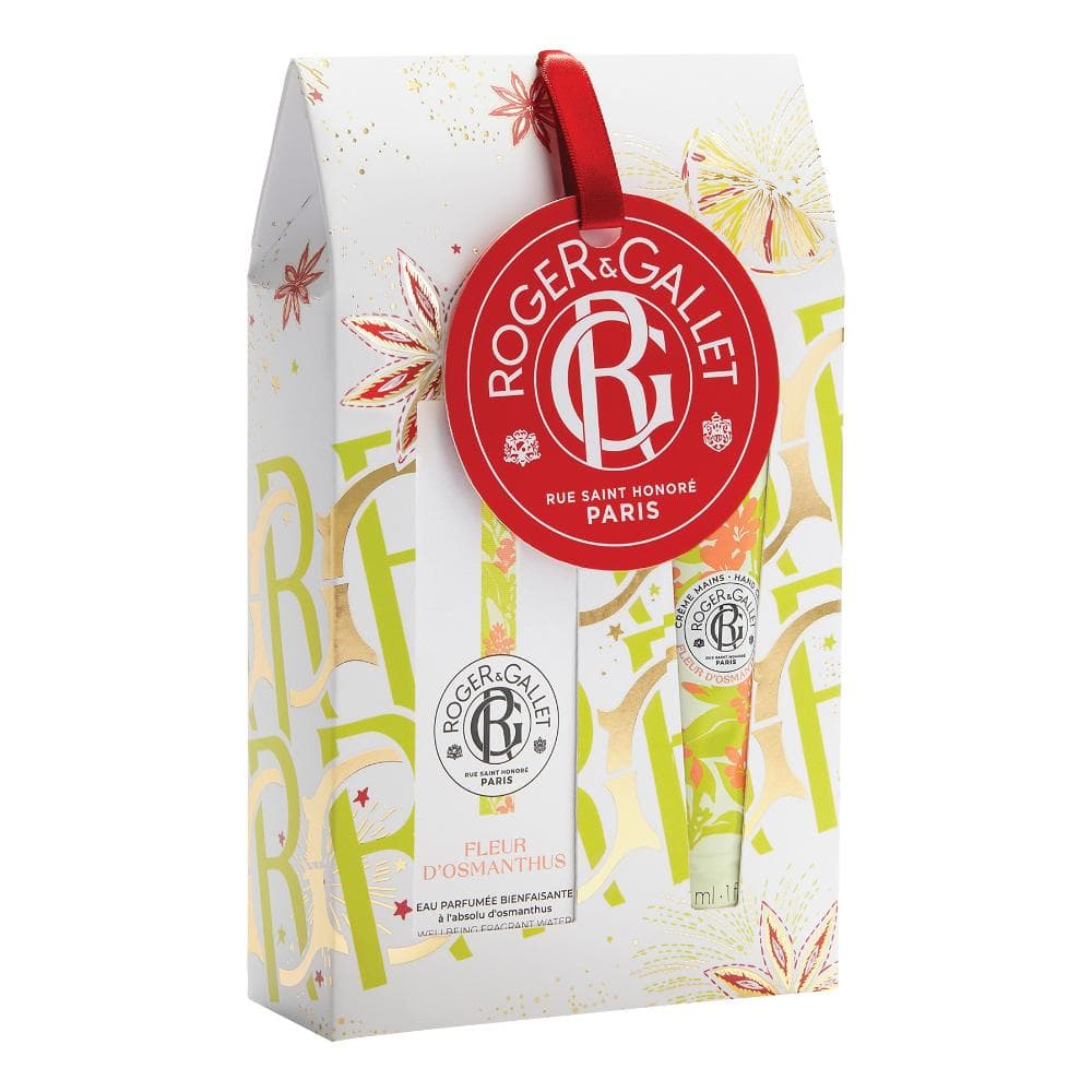Roger & Gallet Cofanetto di Natale 2023 Fleur D'Osmanthus - Acqua profumata 30 ml + Crema mani 30 ml