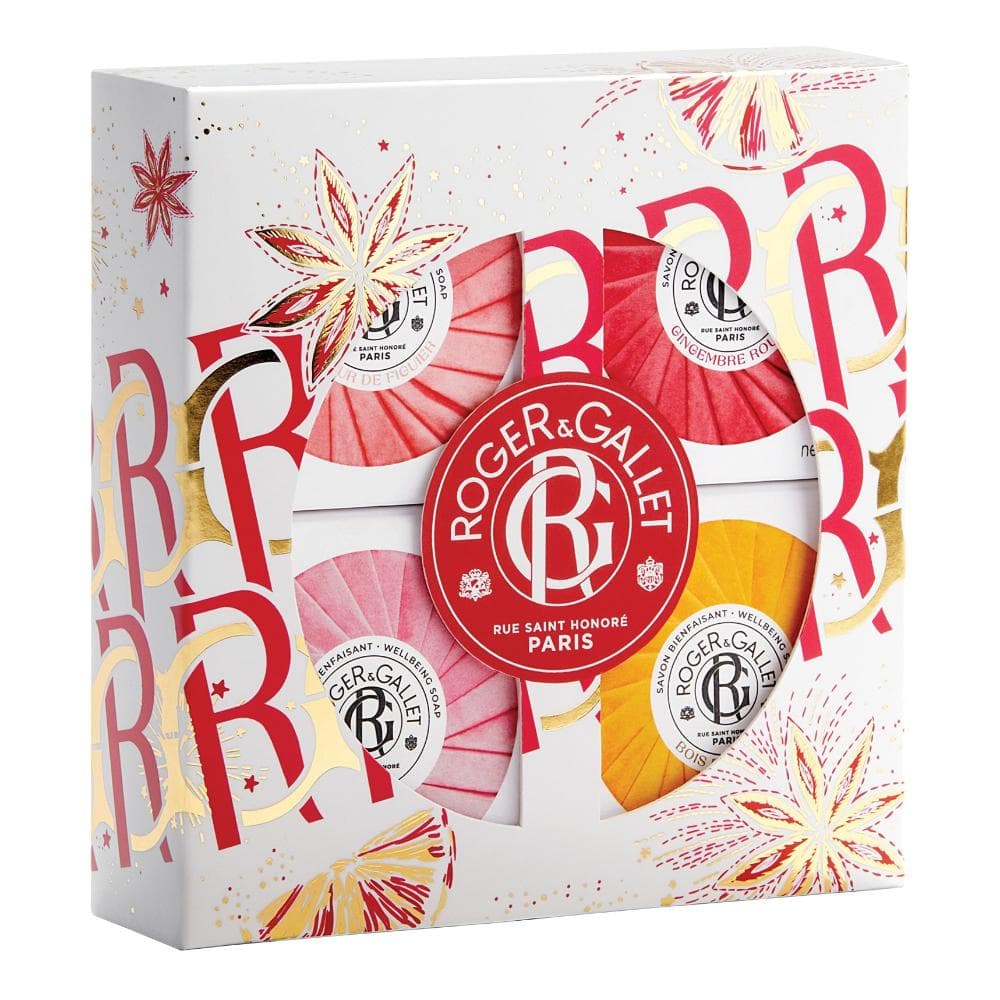 Roger & Gallet Cofanetto di Natale 2023 Box Saponette - Quattro saponette di benessere varie fragranze - 50 g
