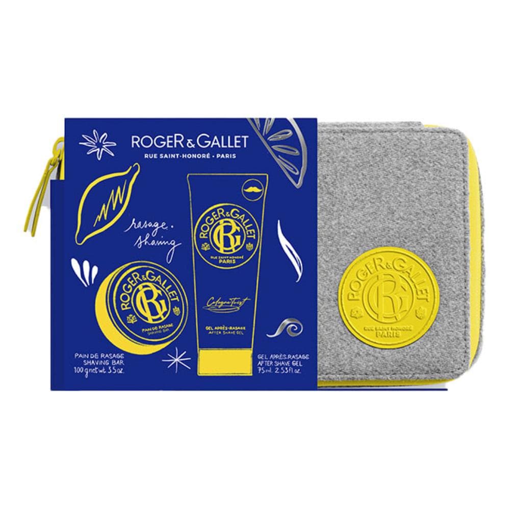 Roger & Gallet Cofanetto di Natale 2024 Uomo - Saponetta per rasatura 100 g + Dopobarba in gel 75 ml