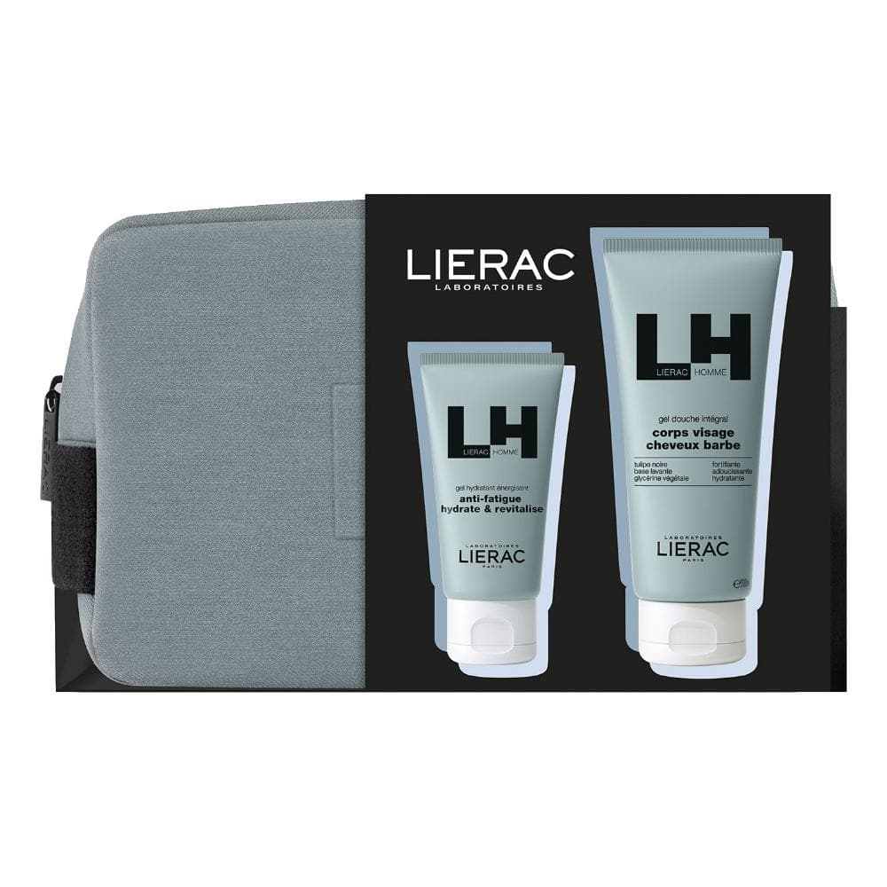 Lierac Trousse Uomo Natale 2024 Gel viso energizzante 50 ml + Gel doccia 50 ml - Idea regalo per lui