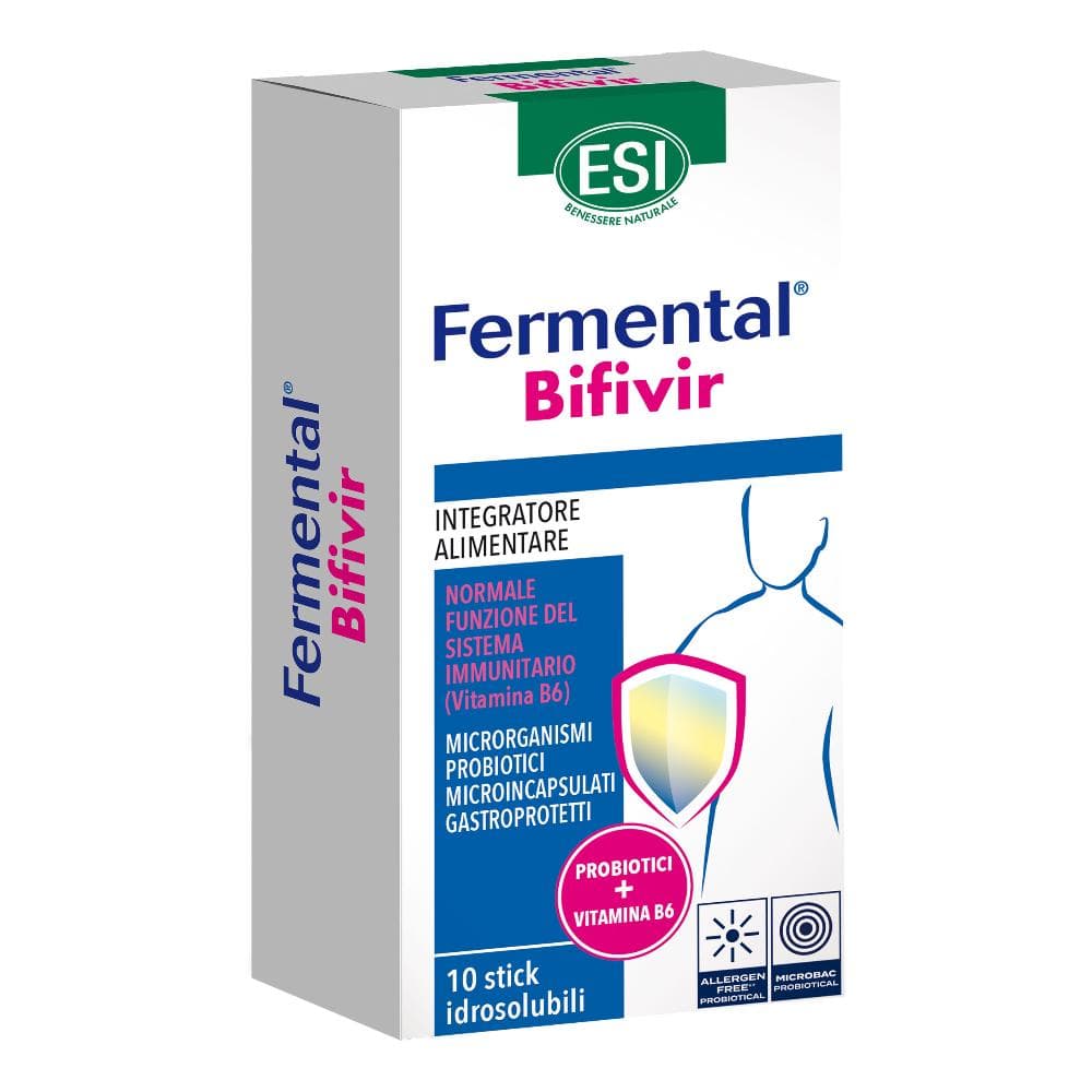 Esi Fermental Bifivir - Integratore alimentare per il benessere della flora intestinale - 10 stick idrosolubili