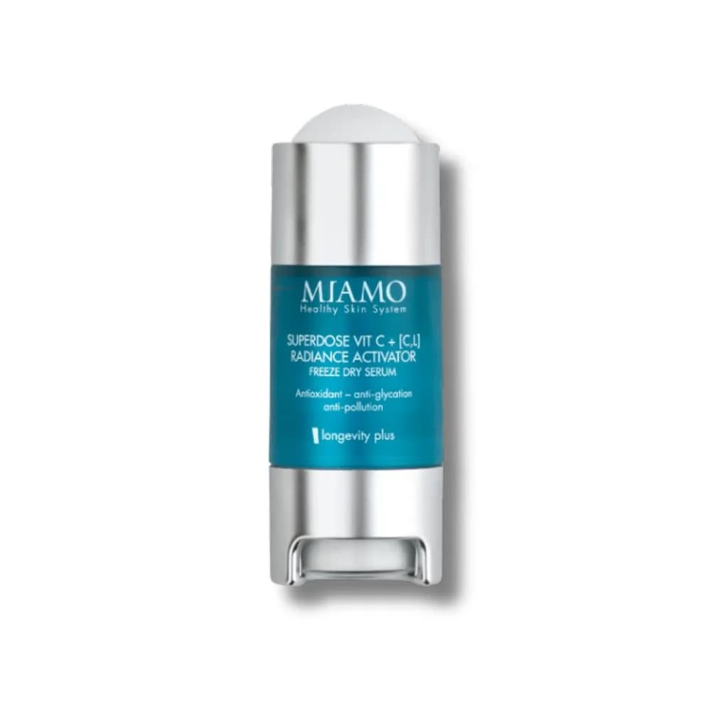 Miamo Superdose Vit C + [C,L] Radiance Activator Freeze Dry Serum Siero Antiossidante Antiglicante Anti-Inquinamento, 10 Giorni di Trattamento 5 ml