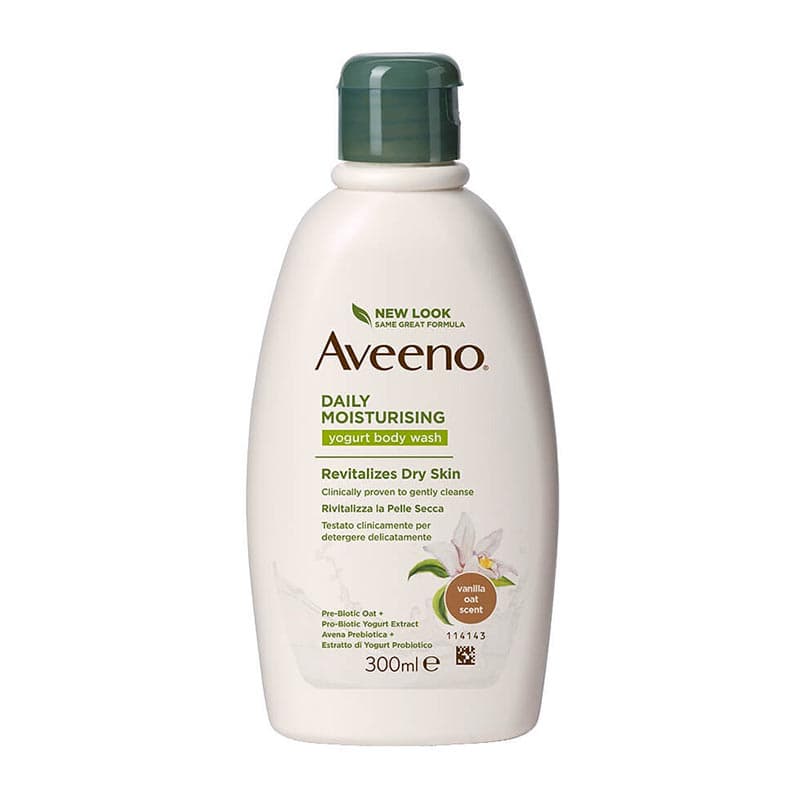 Aveeno Trattamenti Pelli Secche e Sensibili Bagno Doccia Delicato Yogurt e Vaniglia 300 ml