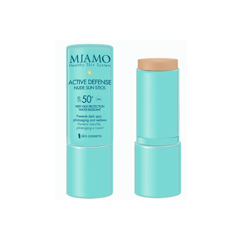Miamo Active Defense Nude Sun Stick - Stick solare spf50+ per zone sensibili 12 ml