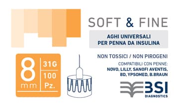 SOFT&FINE Ago Ins.31g 8mm100pz