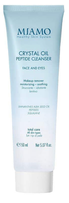 Miamo Total Care - Crystal Oil Peptide Cleanser Struccante Idratante Lenitivo Detergente Viso e Occhi, 150ml
