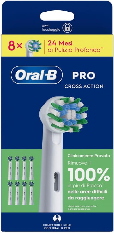 Oral-B crossaction testine di ricambio 8 pezzi