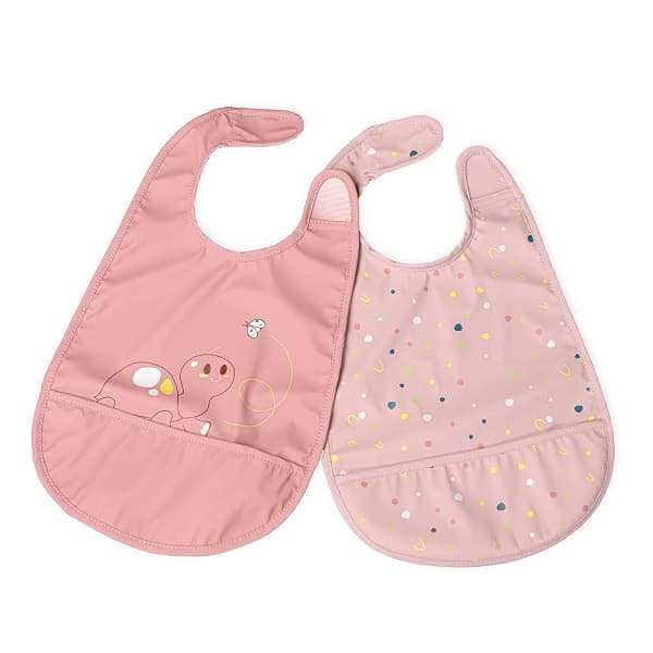 Chicco bavaglina pappa rosa 6+ mesi 2 pezzi
