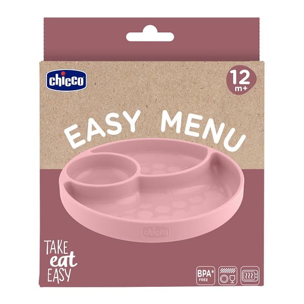 Chicco piatto porzionato rosa 12+ mesi