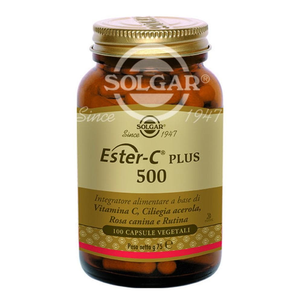 Solgar Vitamine Minerali Ester-C Plus 500 Integratore 100 Capsule