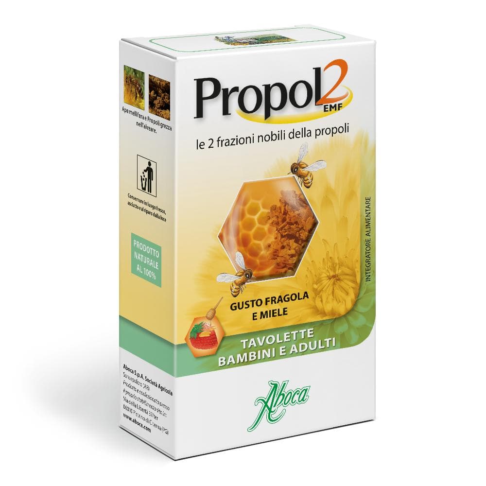 Aboca Propol2 EMF Bimbi Integratore Alimentare 45 Tavolette Fragola