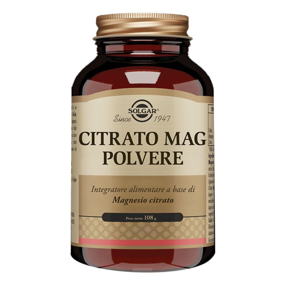 Solgar Citrato di Magnesio in Polvere 108 g - Integratore di Magnesio ad Alto Assorbimento