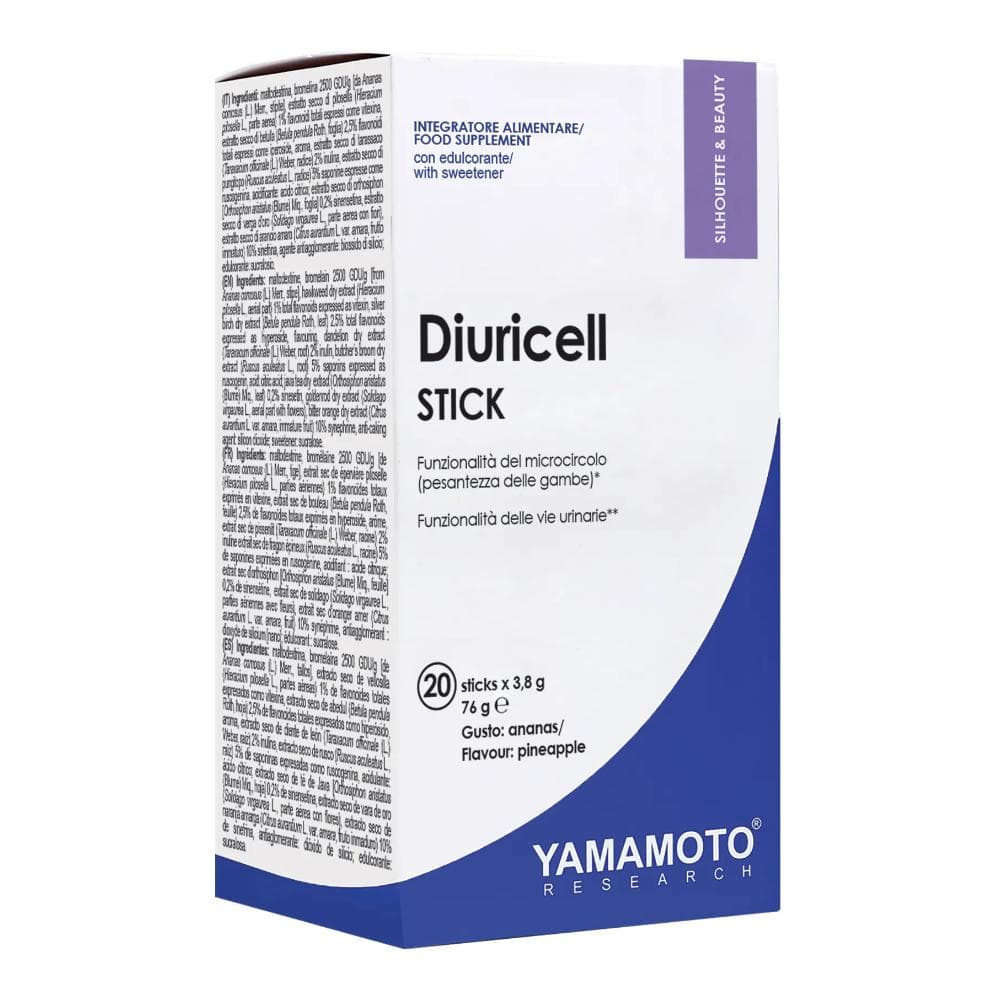Diuricell Stick Ananas Integratore Drenante 20 Bustine per Ritenzione Idrica e Cellulite