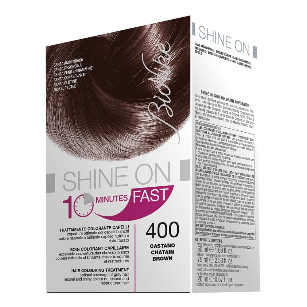 BioNike Colorazione Shine ON Fast Trattamento 10 Minuti 400 Castano