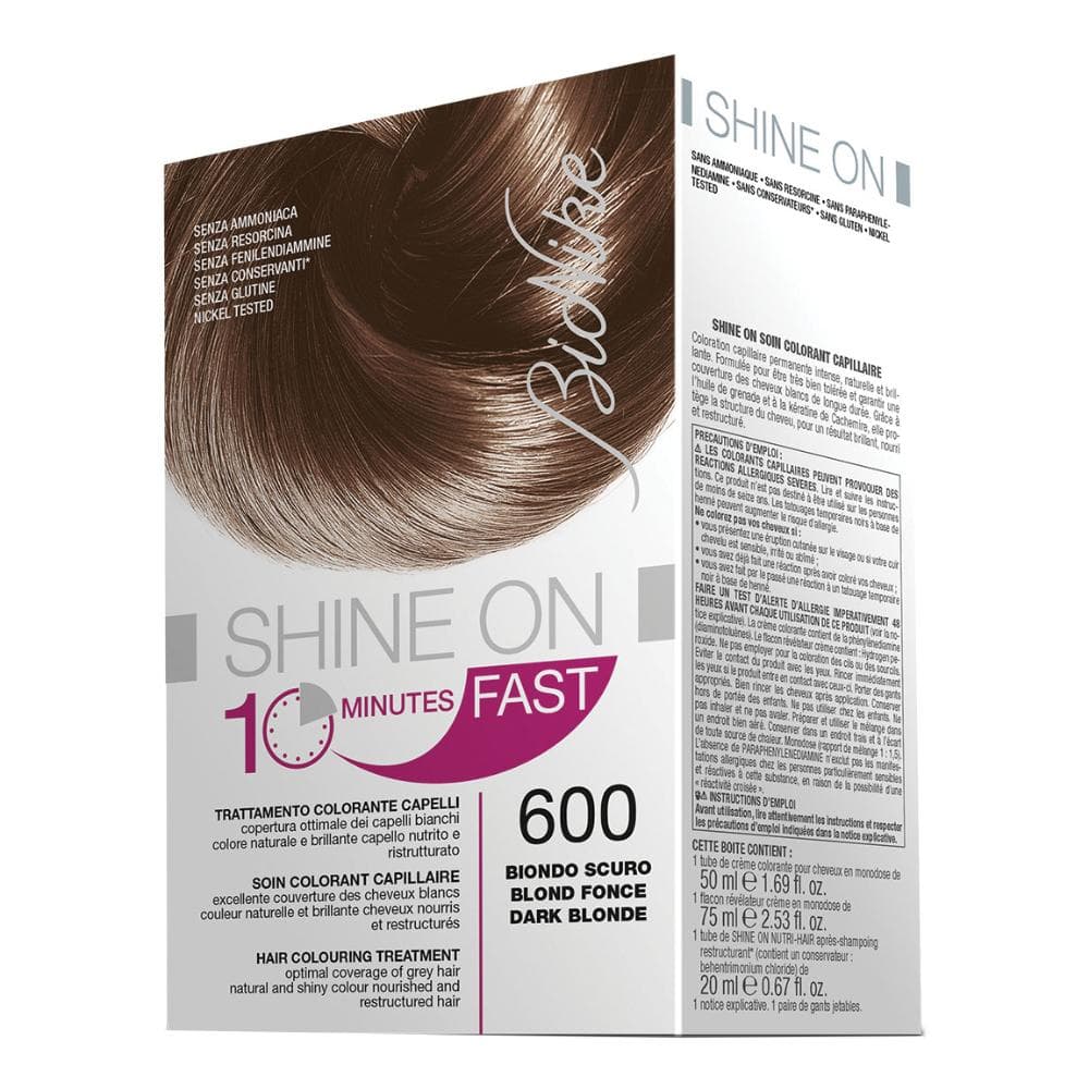 BioNike Colorazione Shine ON Fast Trattamento 10 Minuti 600 Biondo Scuro