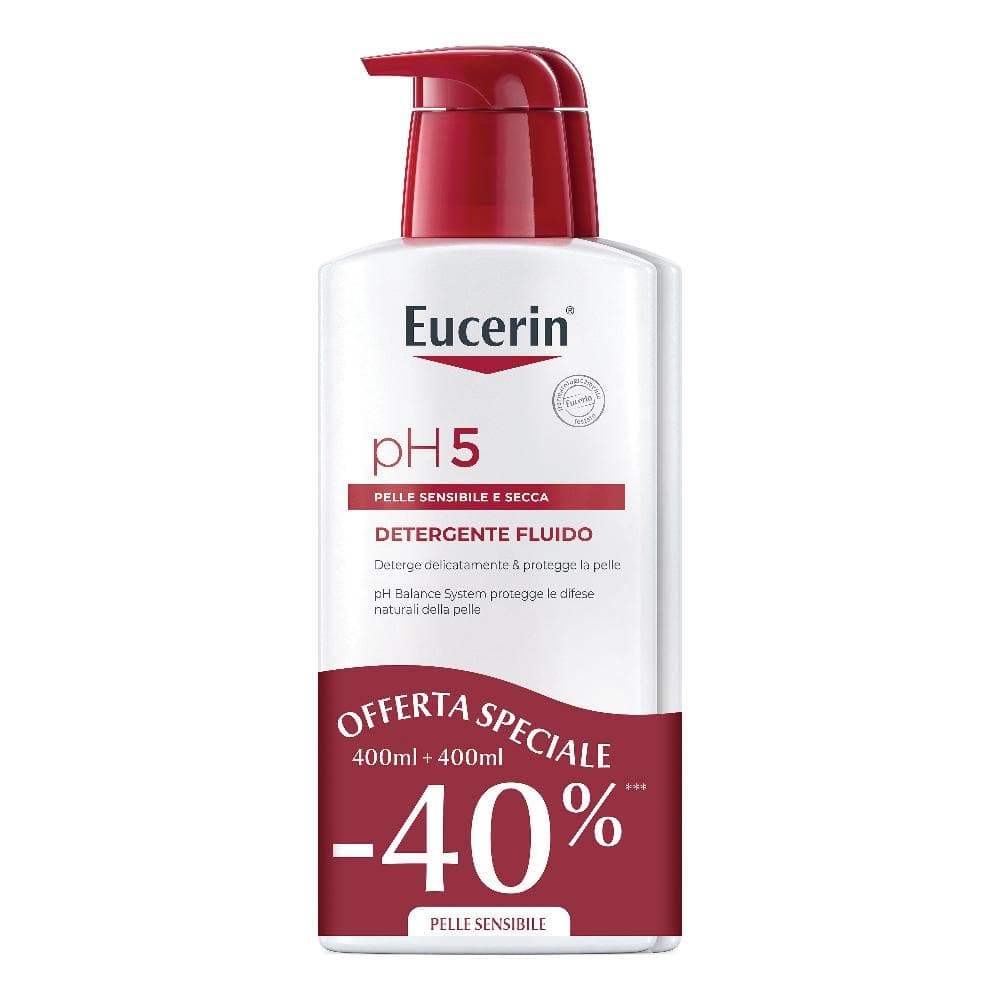 Eucerin Bipacco Ph5 Fluido Detergente 400 Ml + 400 Ml