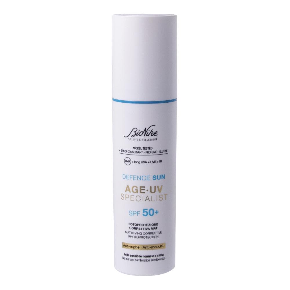BioNike Defence Sun - Age-UV Specialist SPF50+ Idratante MAT Pelle Mista 50 ml